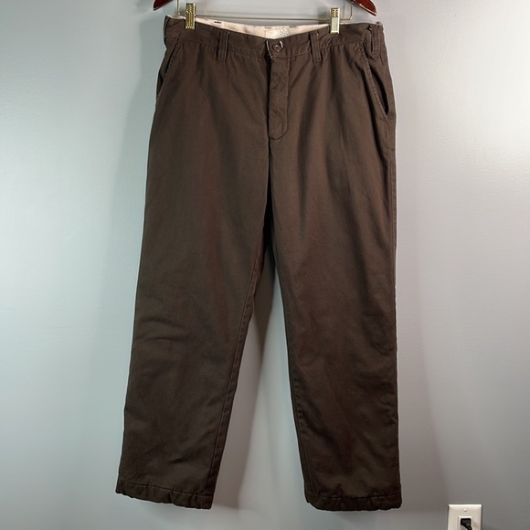 Denver Hayes Mens Brown Flannel Lined Pants Double Layer Insulated Buffalo 36x30 - Picture 10 of 10